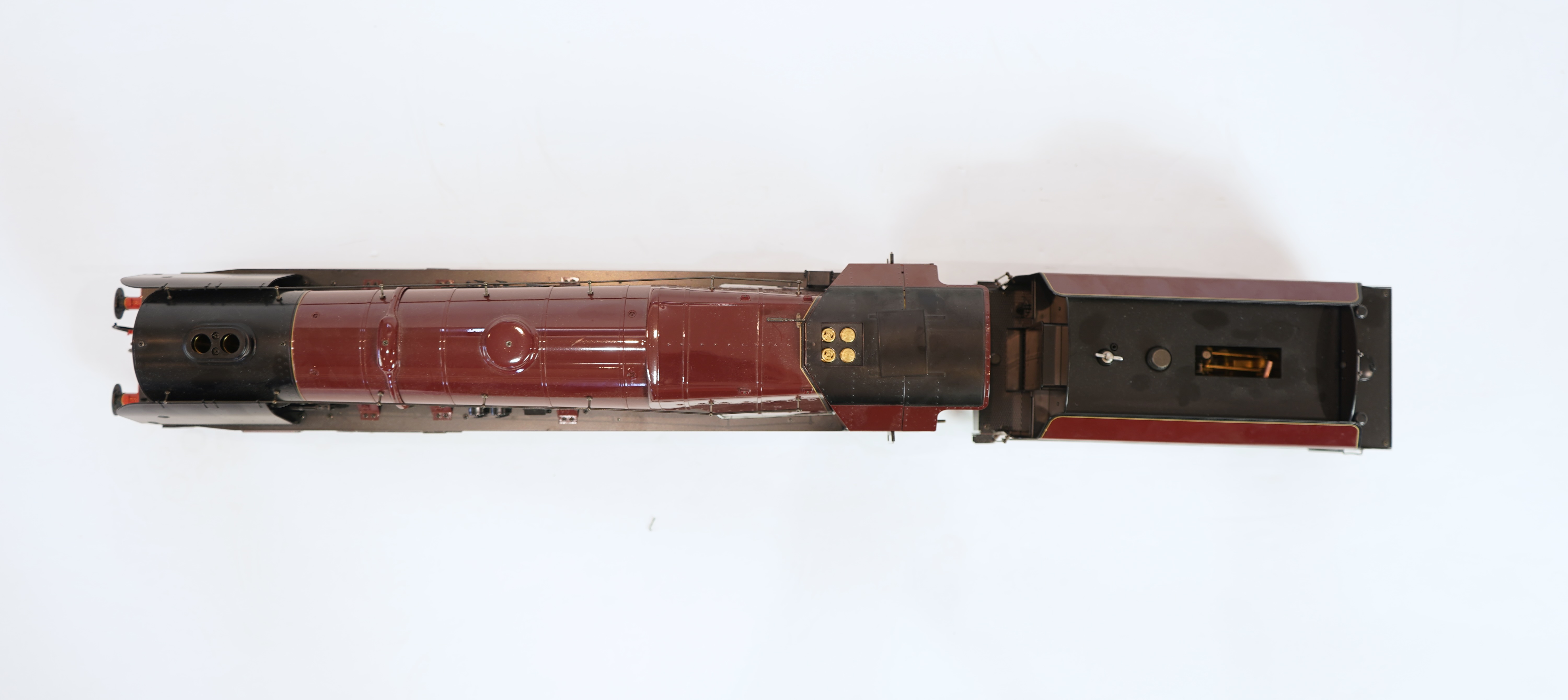 A Gauge One Aster Hobbies live steam LMS Coronation Class, 4-6-2 tender locomotive, Duchess of Sutherland 6233, the factory ‘Built Up’ version, spirit fired working four cylinder motion, with assembly instructions, opera